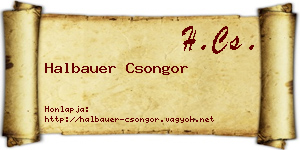 Halbauer Csongor névjegykártya
