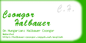 csongor halbauer business card